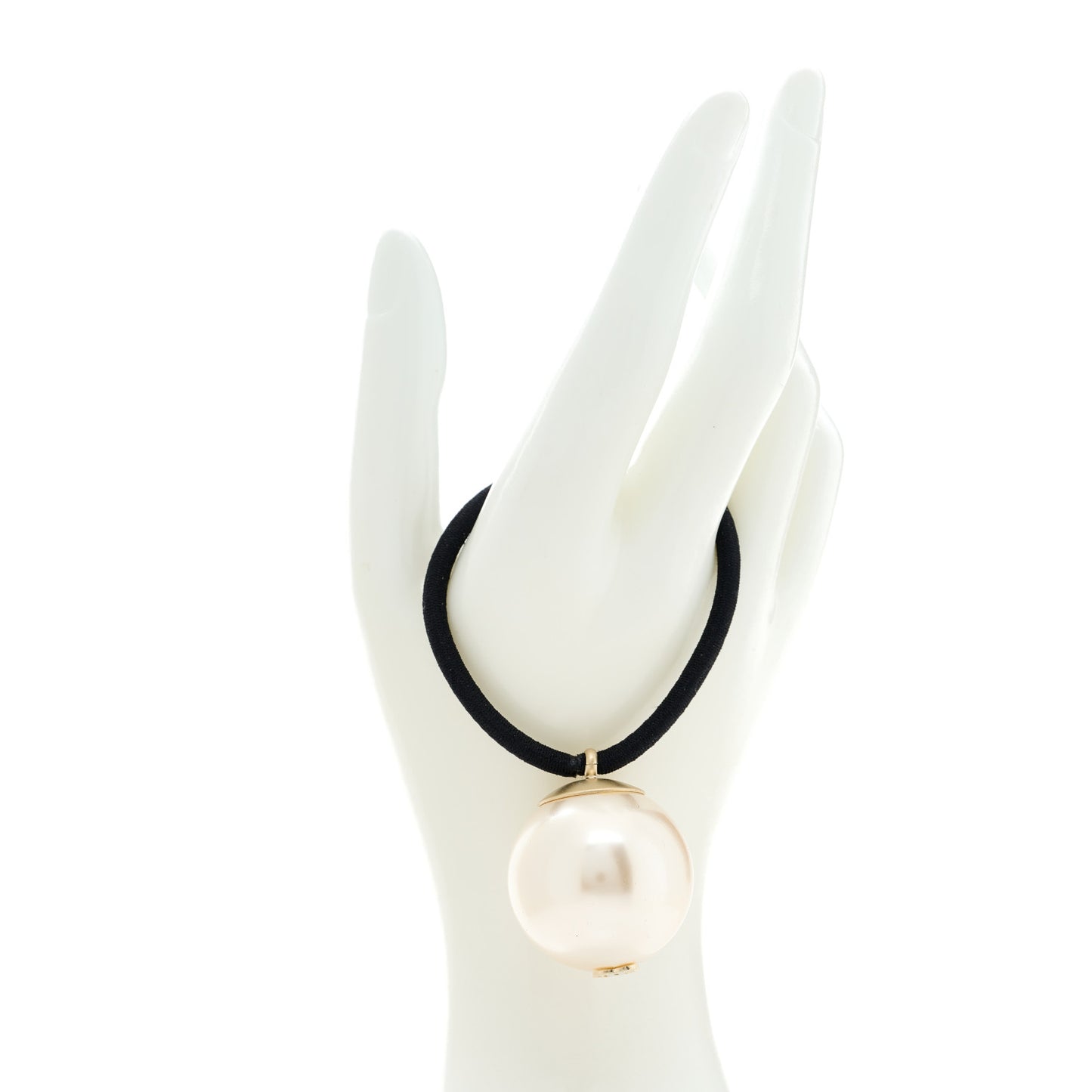 Pearl CC Hair Tie Black White