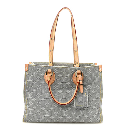 Louis Vuitton Monogram Denim Onthego MM Washed Gray 1 of 9
