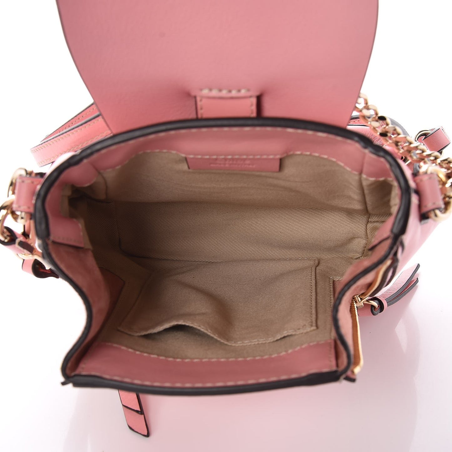 Suede Calfskin Mini Faye Backpack Washed Pink