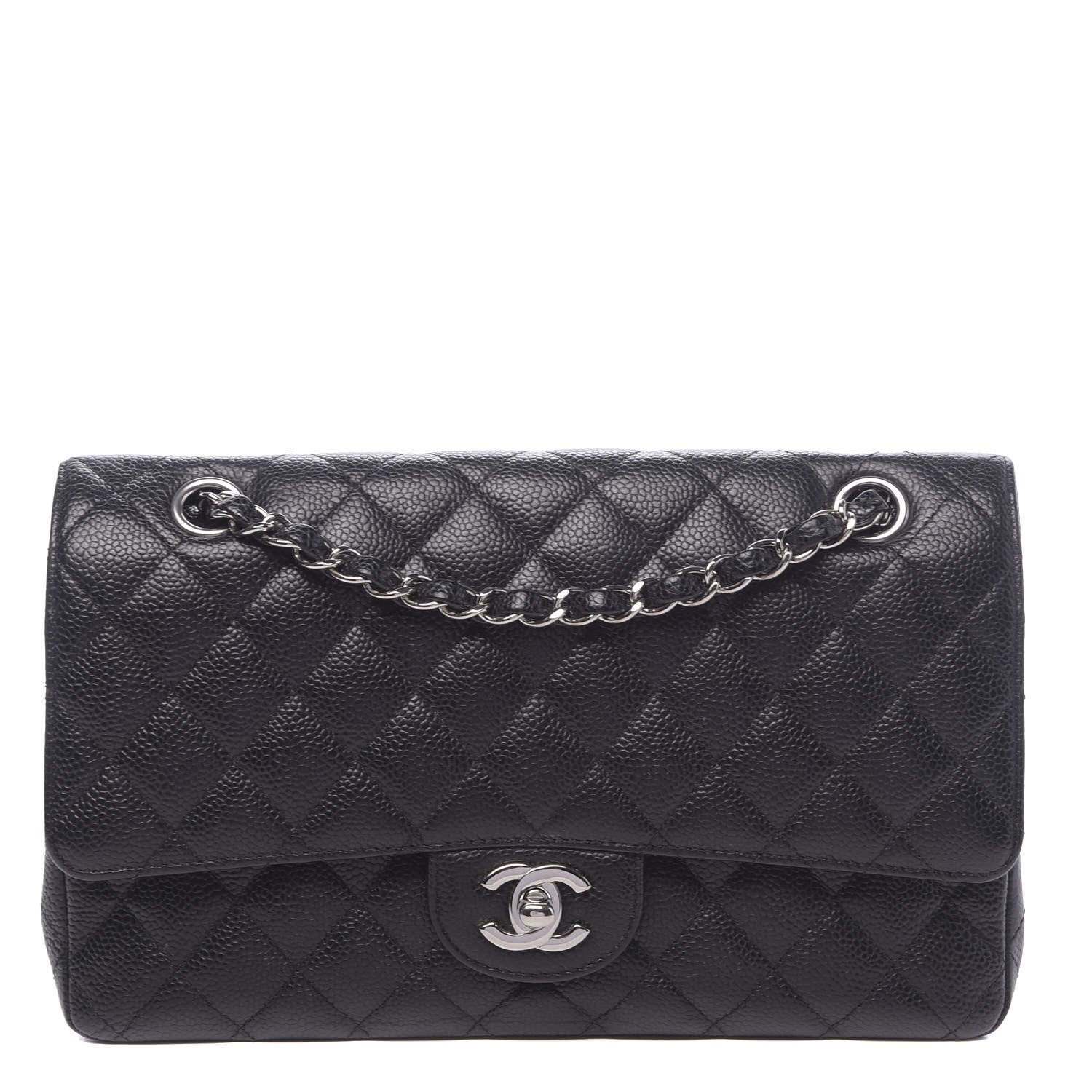 Chanel Caviar Quilted Medium Double Flap Black 1 of 10