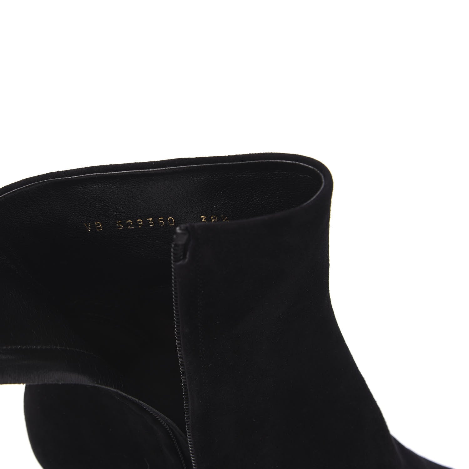 Saint Laurent Suede Loulou 95 Ankle Zip Boot 38.5 Black 8 of 9