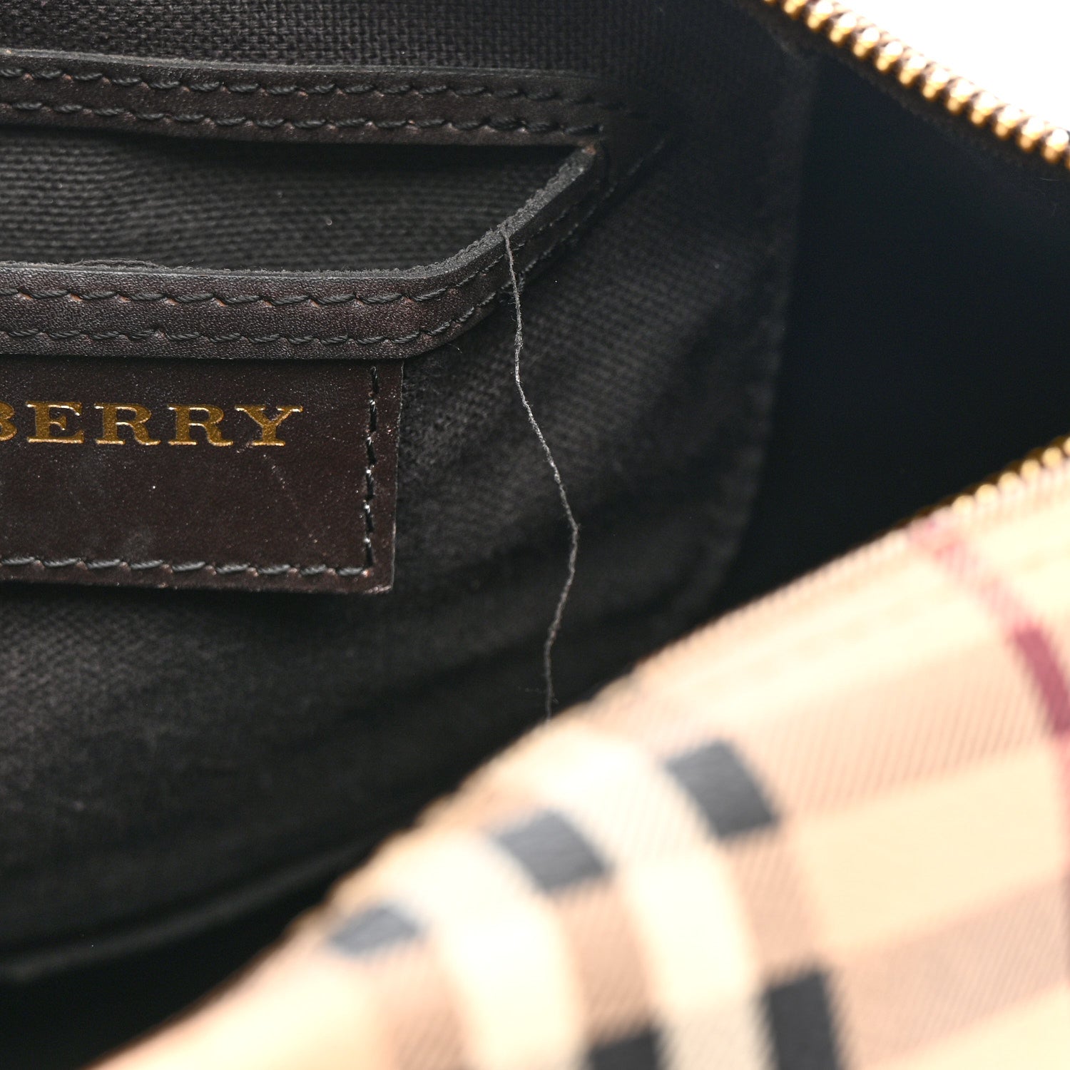 Burberry Haymarket Check Small Chester Bowling Bag Chocolate 8 of 16