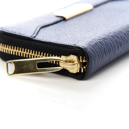 Burberry Heritage Grain Zip Around Wallet Blue 7 of 7