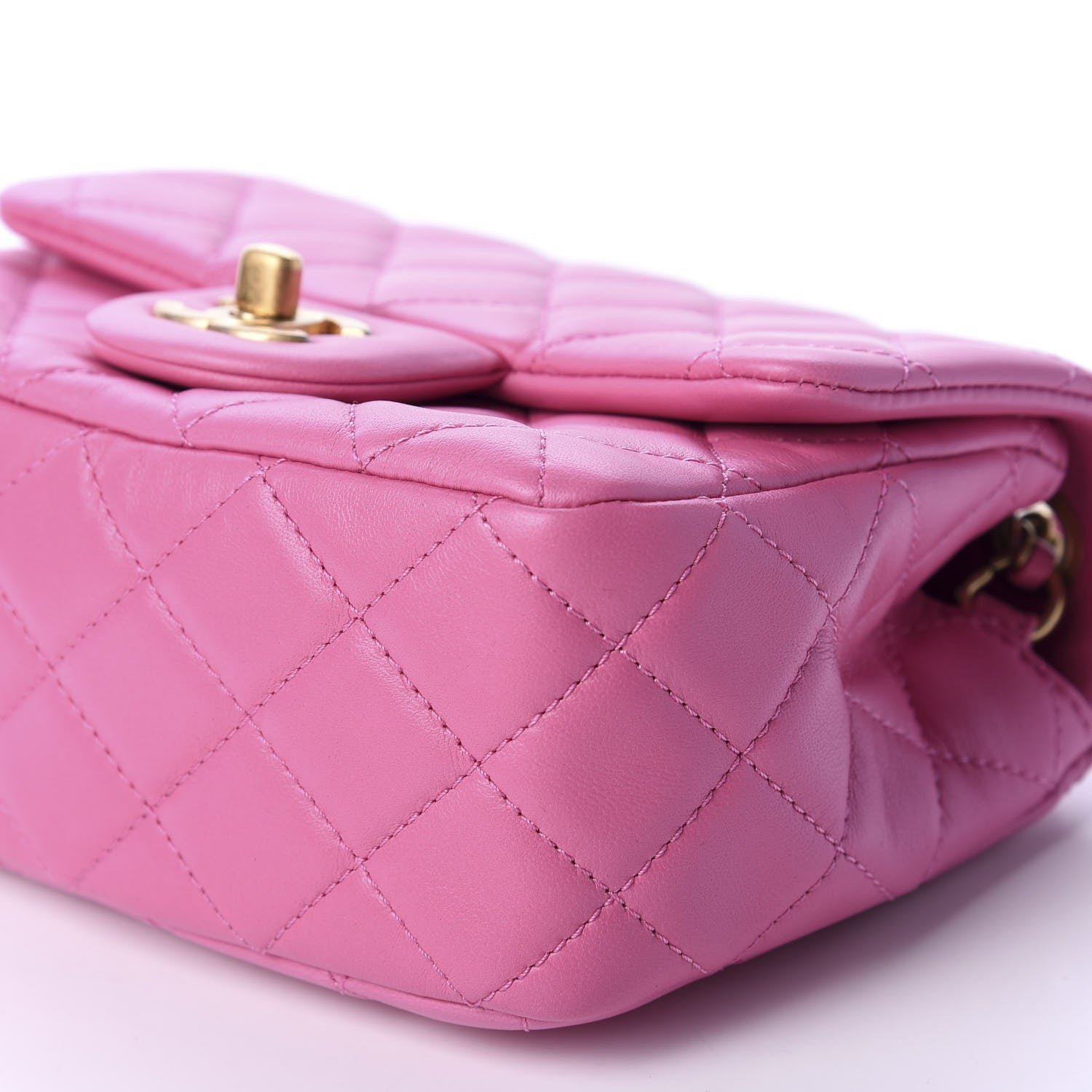 Chanel Lambskin Quilted Mini Pearl Crush Flap Pink 7 of 11