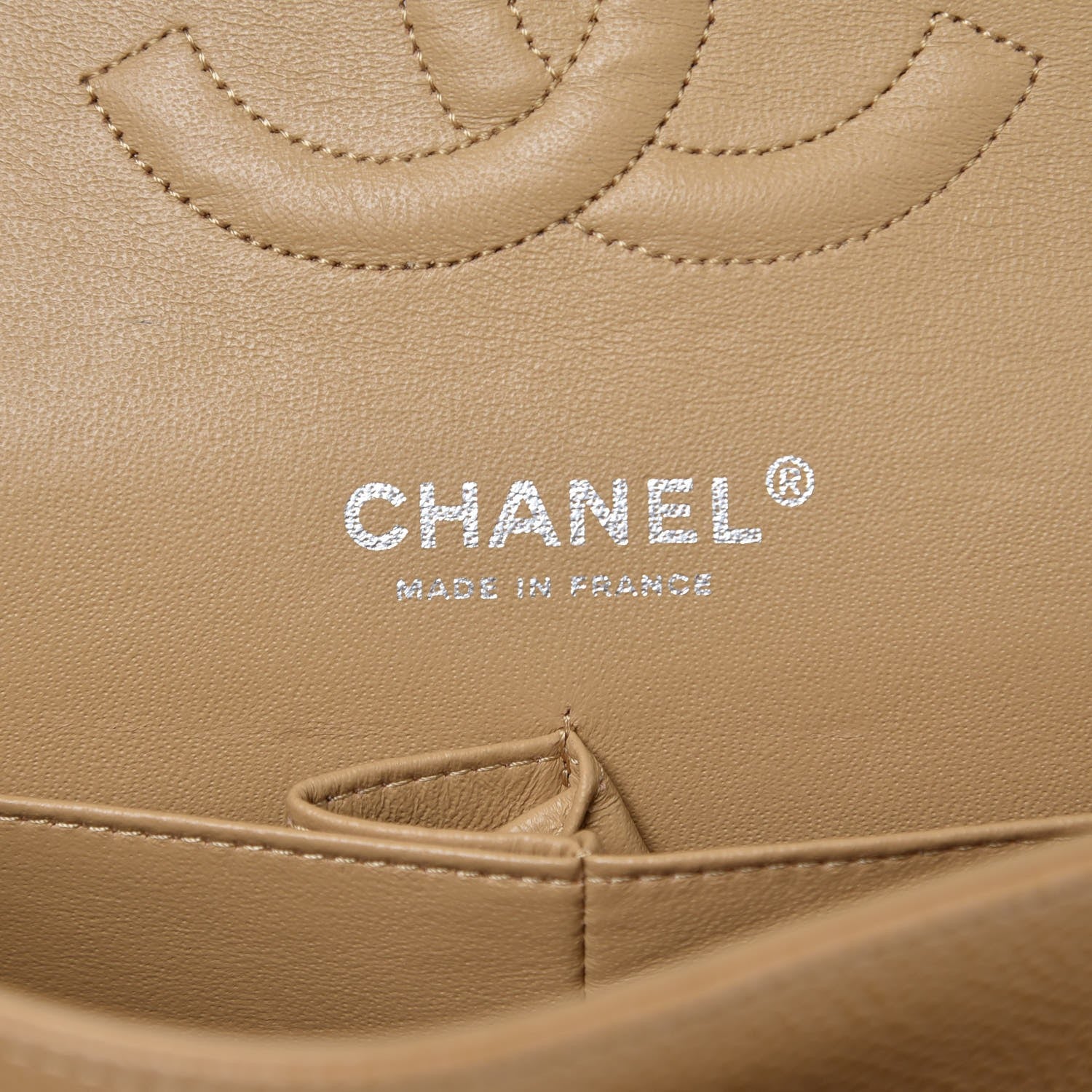 Chanel Caviar Quilted Medium Double Flap Beige 6 of 8