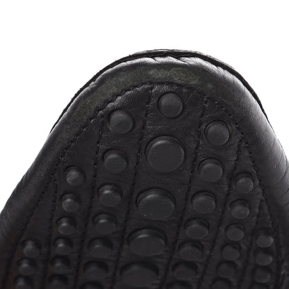 Gucci Calfskin Mens Horsebit Web Driver Loafers 10 Black 10 of 10
