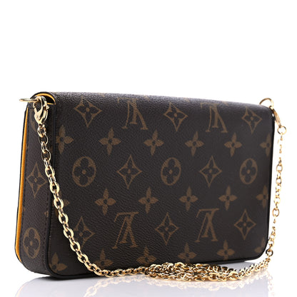 Louis Vuitton Monogram 2022 Christmas Animation New York Soho Pochette Felicie Chain Wallet Yellow 4 of 10