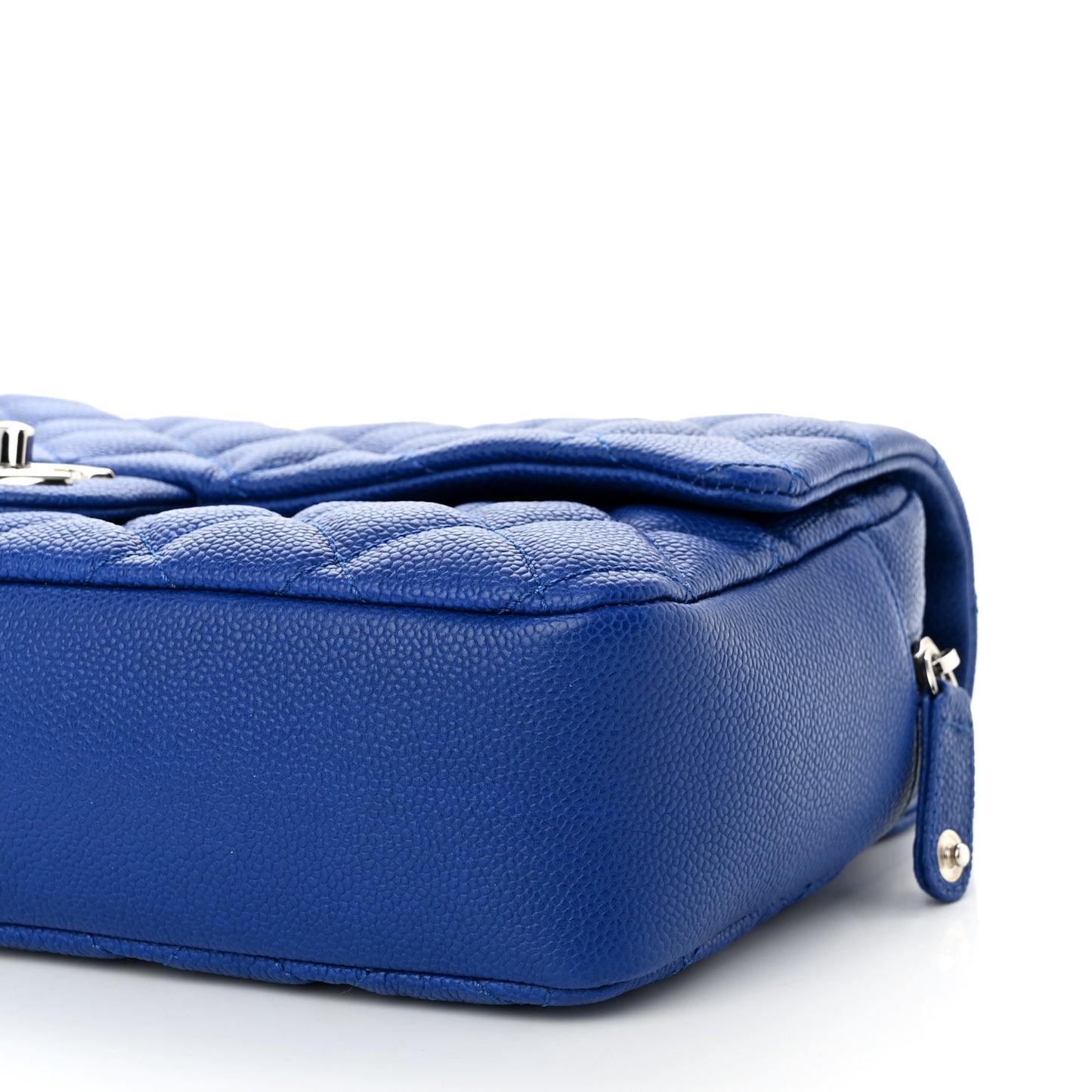 Caviar Quilted Jumbo Easy Flap Blue