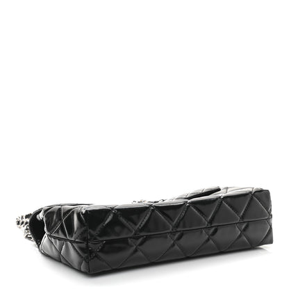 Chanel Vinyl Quilted In The Business Flap Bag Black 4 of 11