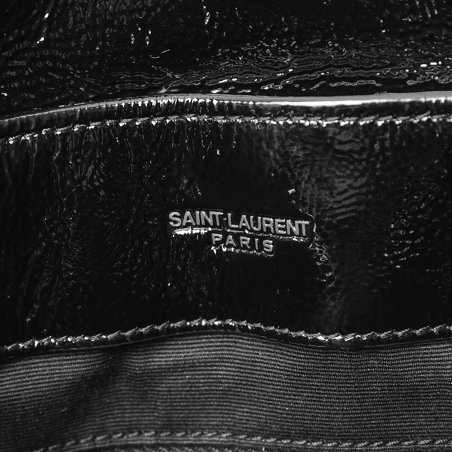 Patent Y Quilted Monogram Medium Loulou Chain Satchel Black