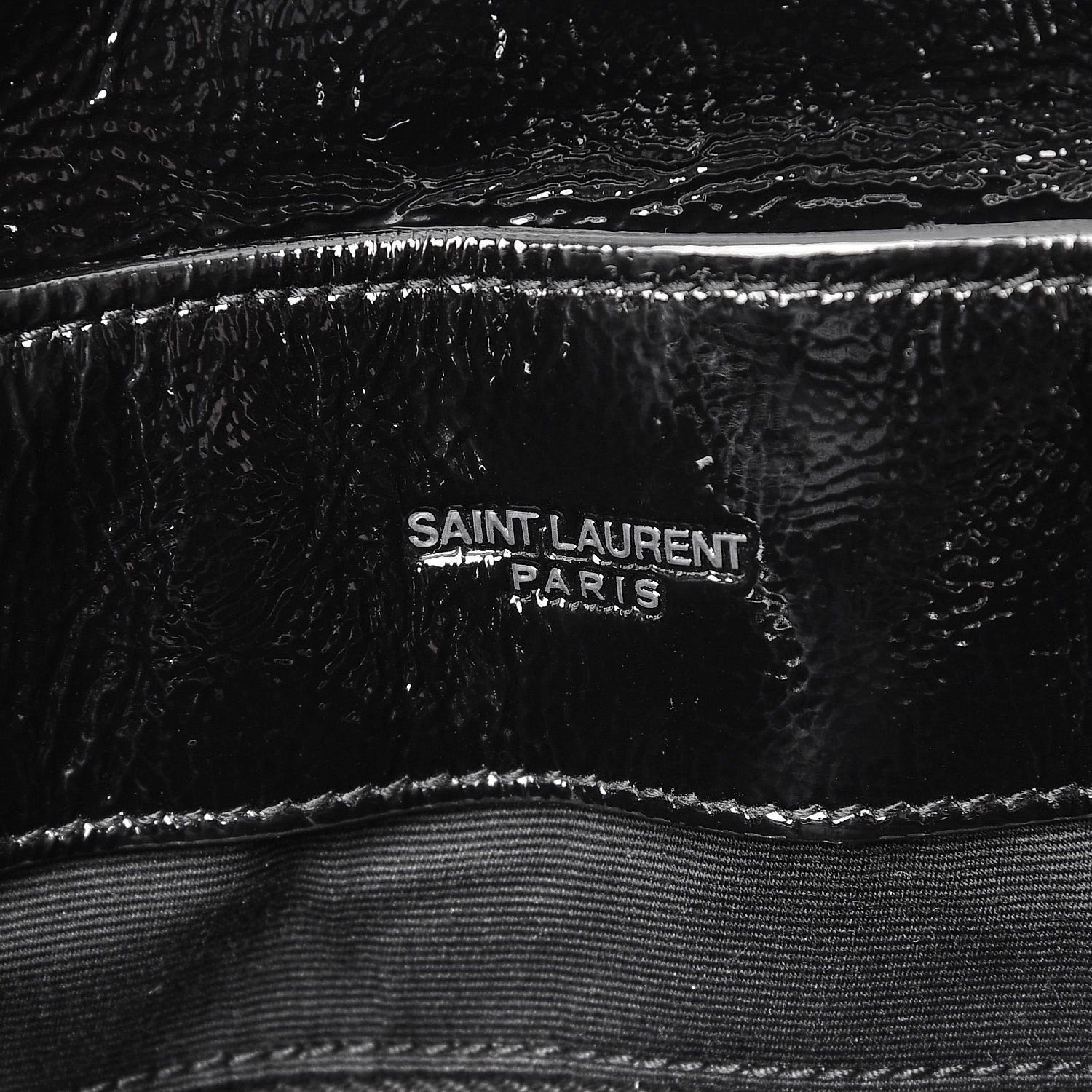 Saint Laurent Patent Y Quilted Monogram Medium Loulou Chain Satchel Black 9 of 9