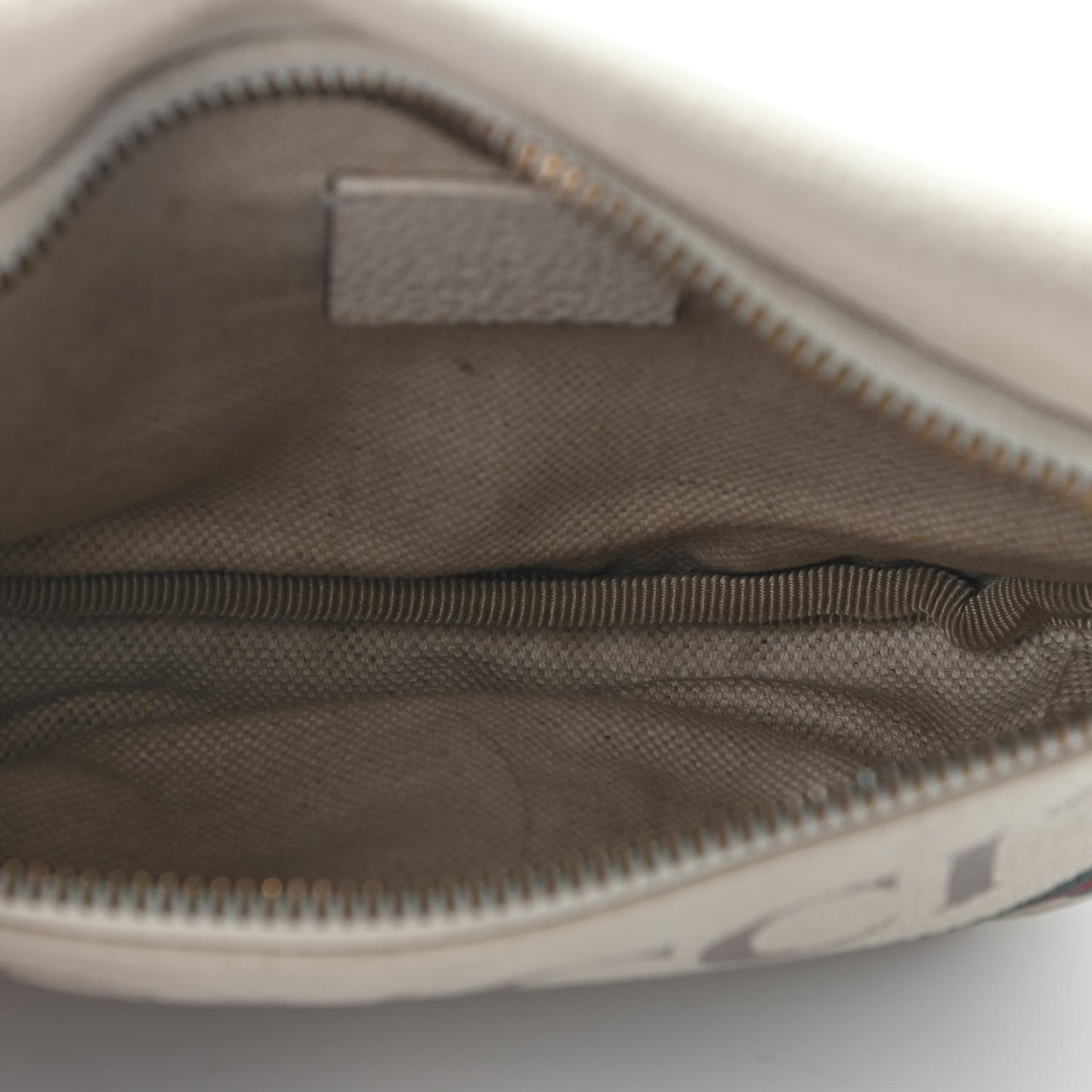 Grained Calfskin Small Logo Belt Bag White