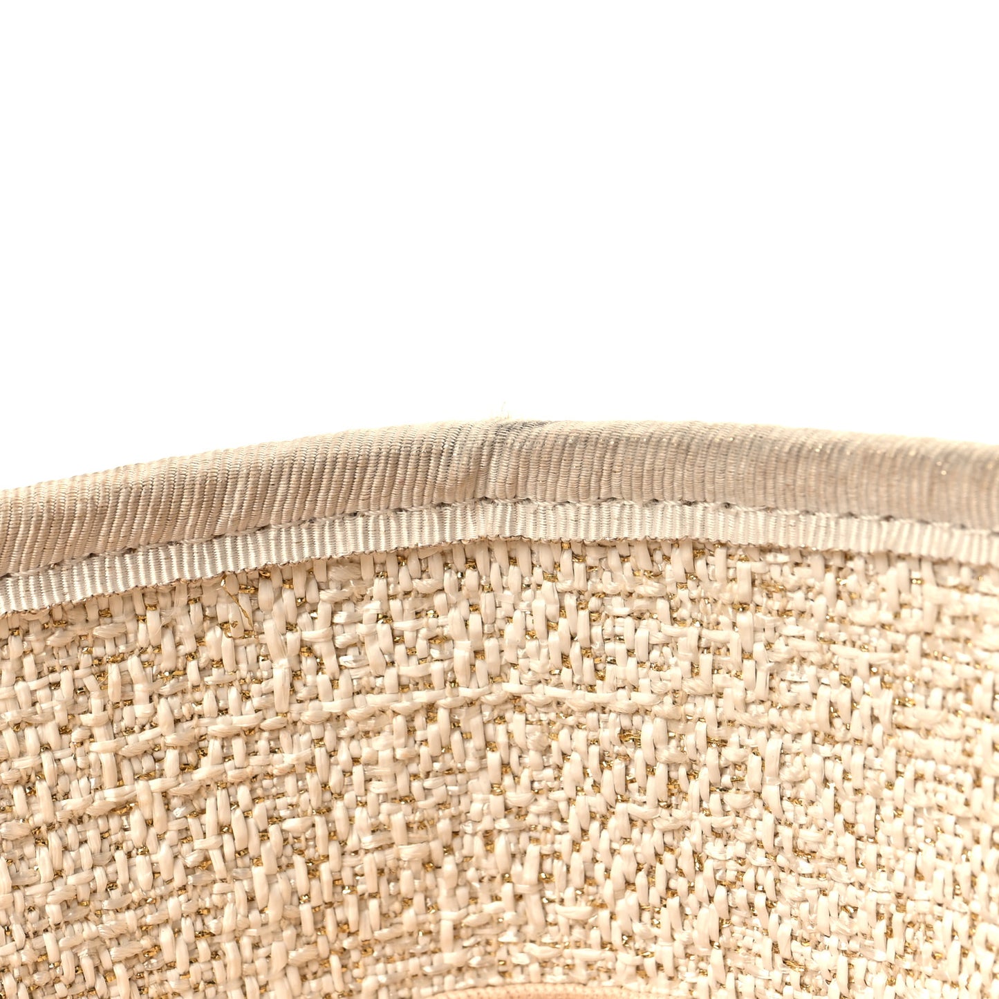 Lurex Boucle Medium Deauville Tote White