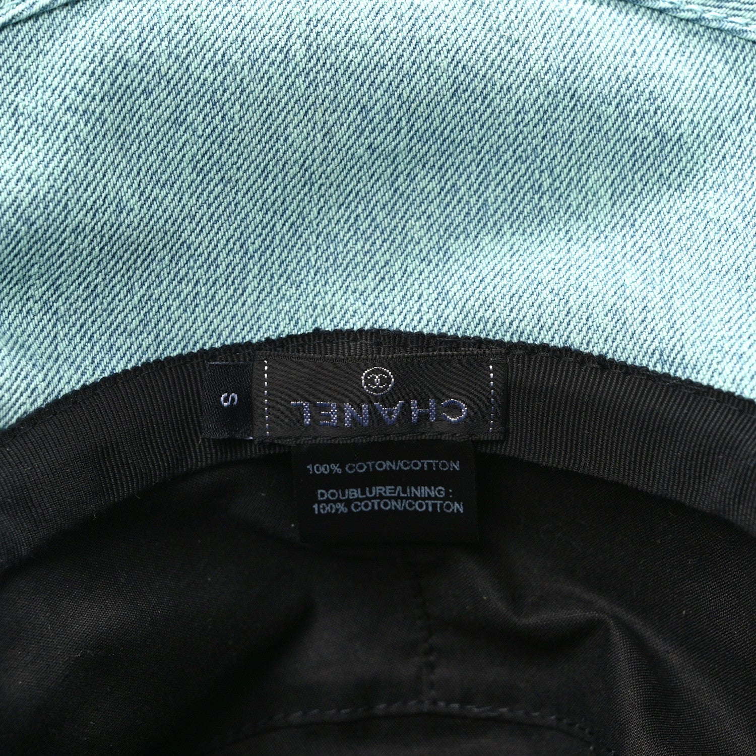 Chanel Denim Logo Bucket Hat S Light Blue 8 of 8