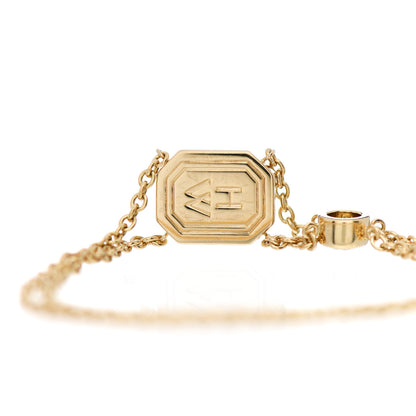 Harry Winston 18K Yellow Gold Diamond HW Logo Bracelet 3 of 4