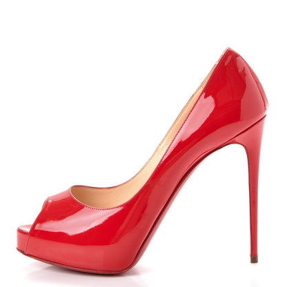 Christian Louboutin Patent New Very Prive 120 Pumps 36.5 Corail 1 of 7