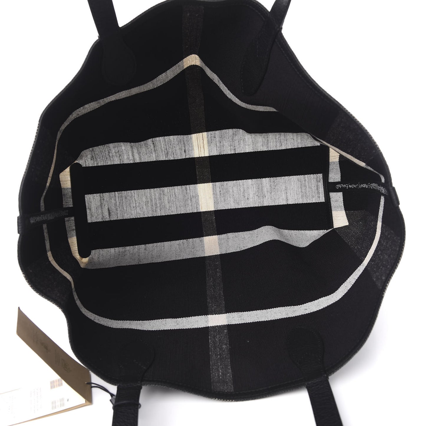 Coated Canvas Mega Check Medium Doodle Tote Black White