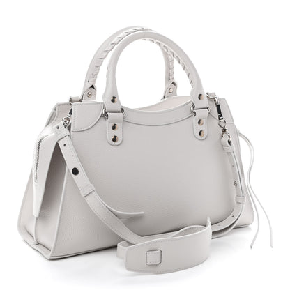 Balenciaga Grained Calfskin Neo Classic Silver Hardware S City Chalky White 3 of 9