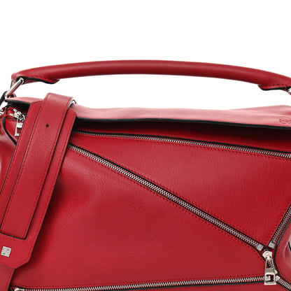 Loewe Calfskin Zipper Puzzle Bag Red 8 of 9