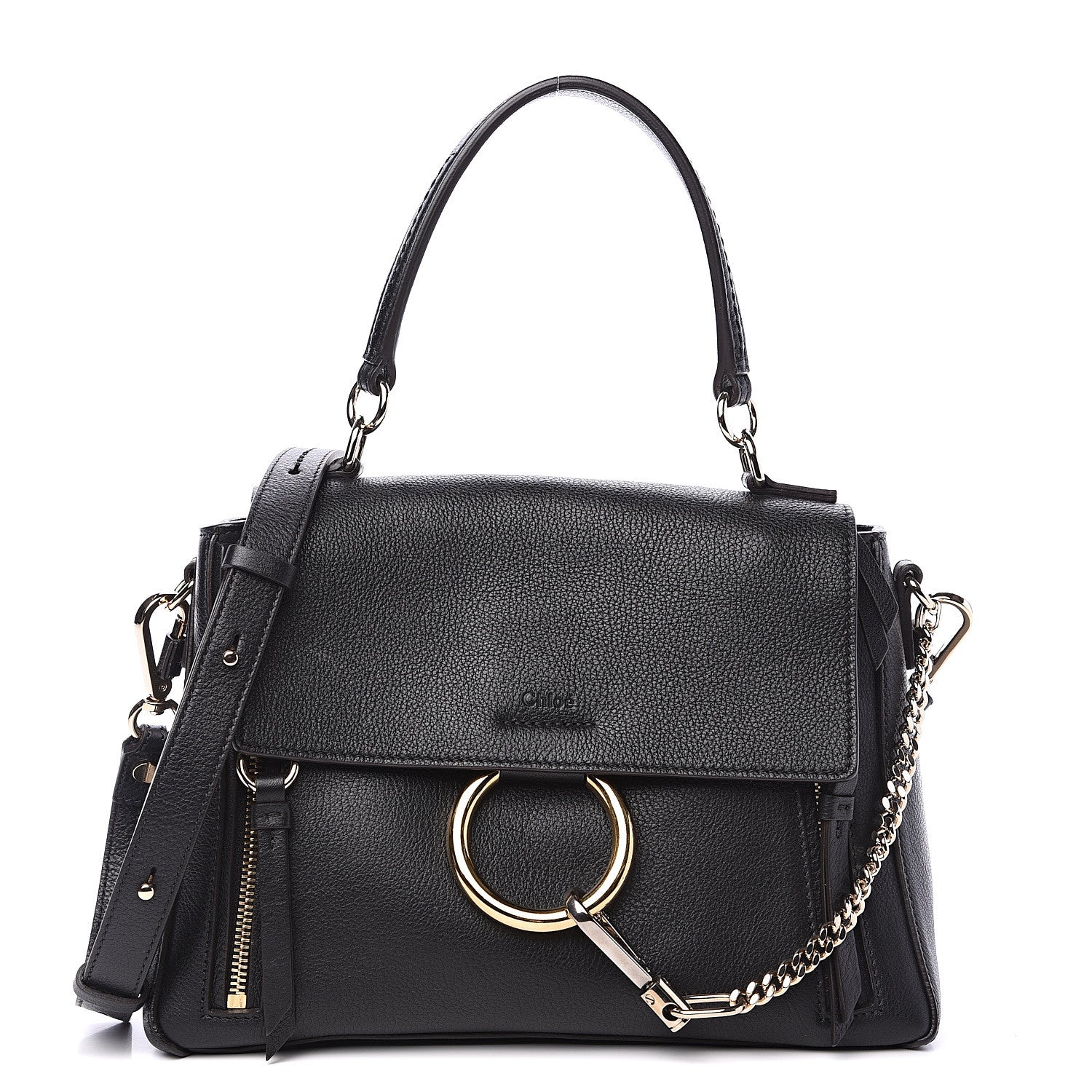 Chloe Calfskin Small Faye Day Shoulder Bag Black 1 of 8