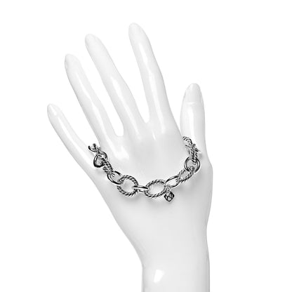 David Yurman Sterling Silver 12mm Large Oval Link Bracelet 2 of 4