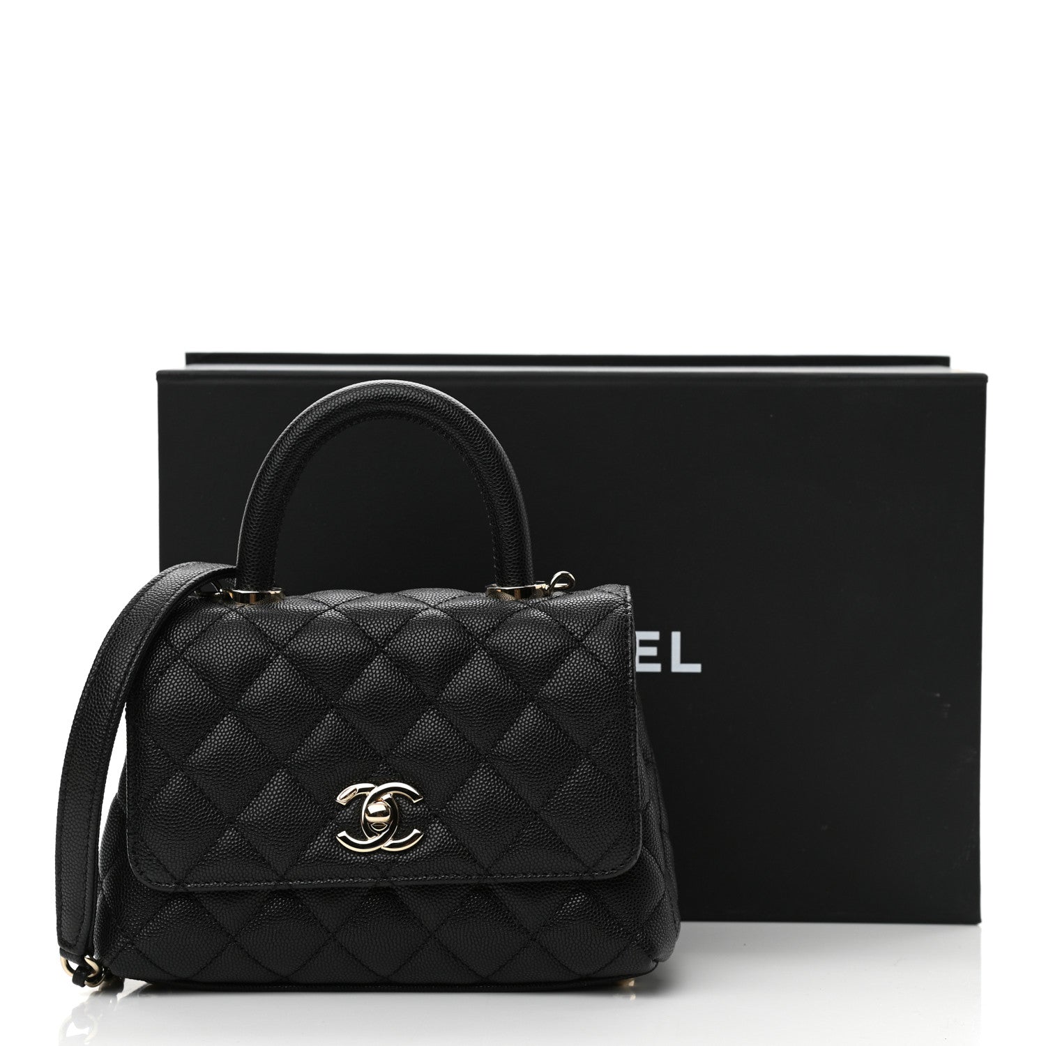 Chanel Caviar Quilted Extra Mini Coco Handle Flap Black 11 of 11