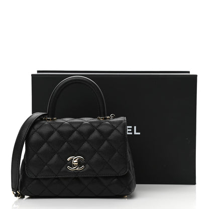 Chanel Caviar Quilted Extra Mini Coco Handle Flap Black 11 of 11