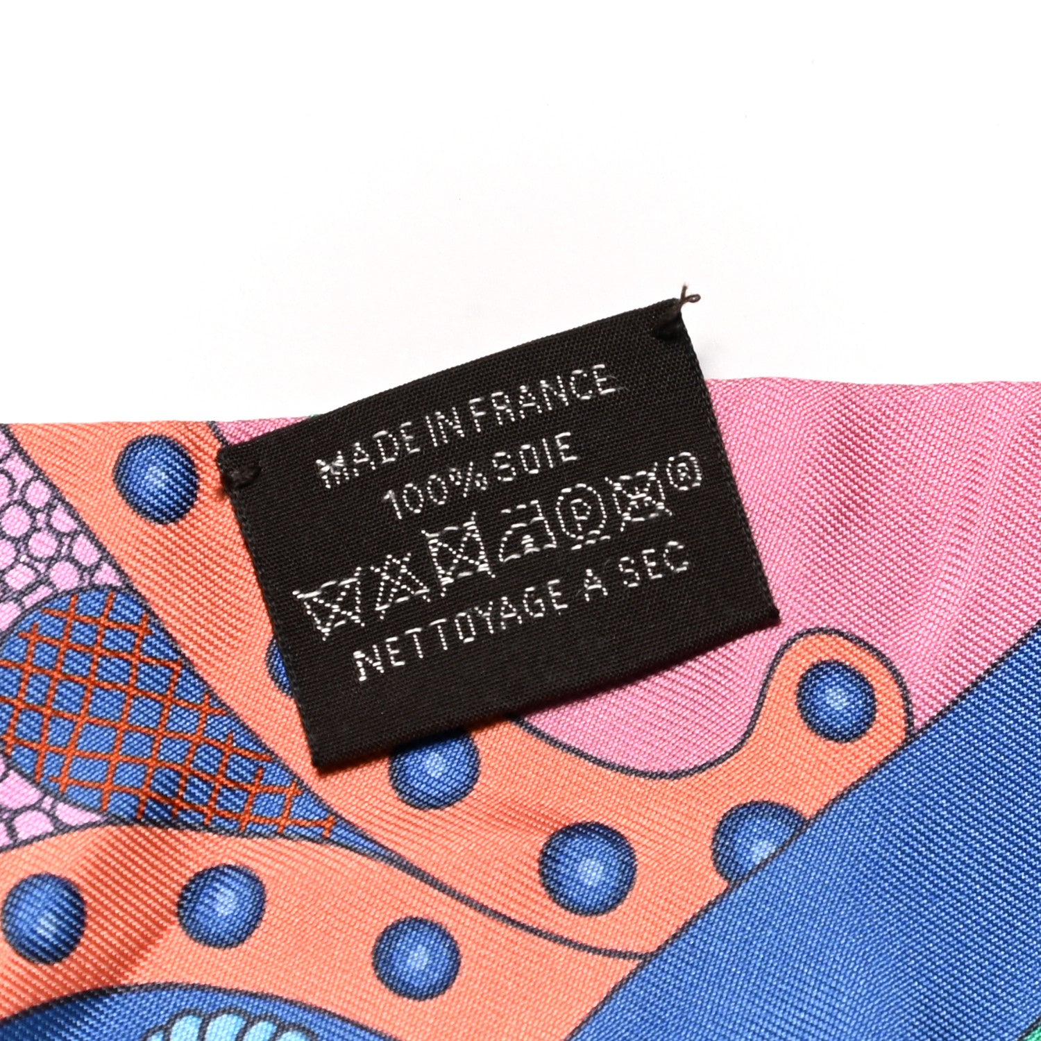Hermes Silk Selle de Dignitaire Plumetis Twilly Rose Saumon Vert 5 of 5