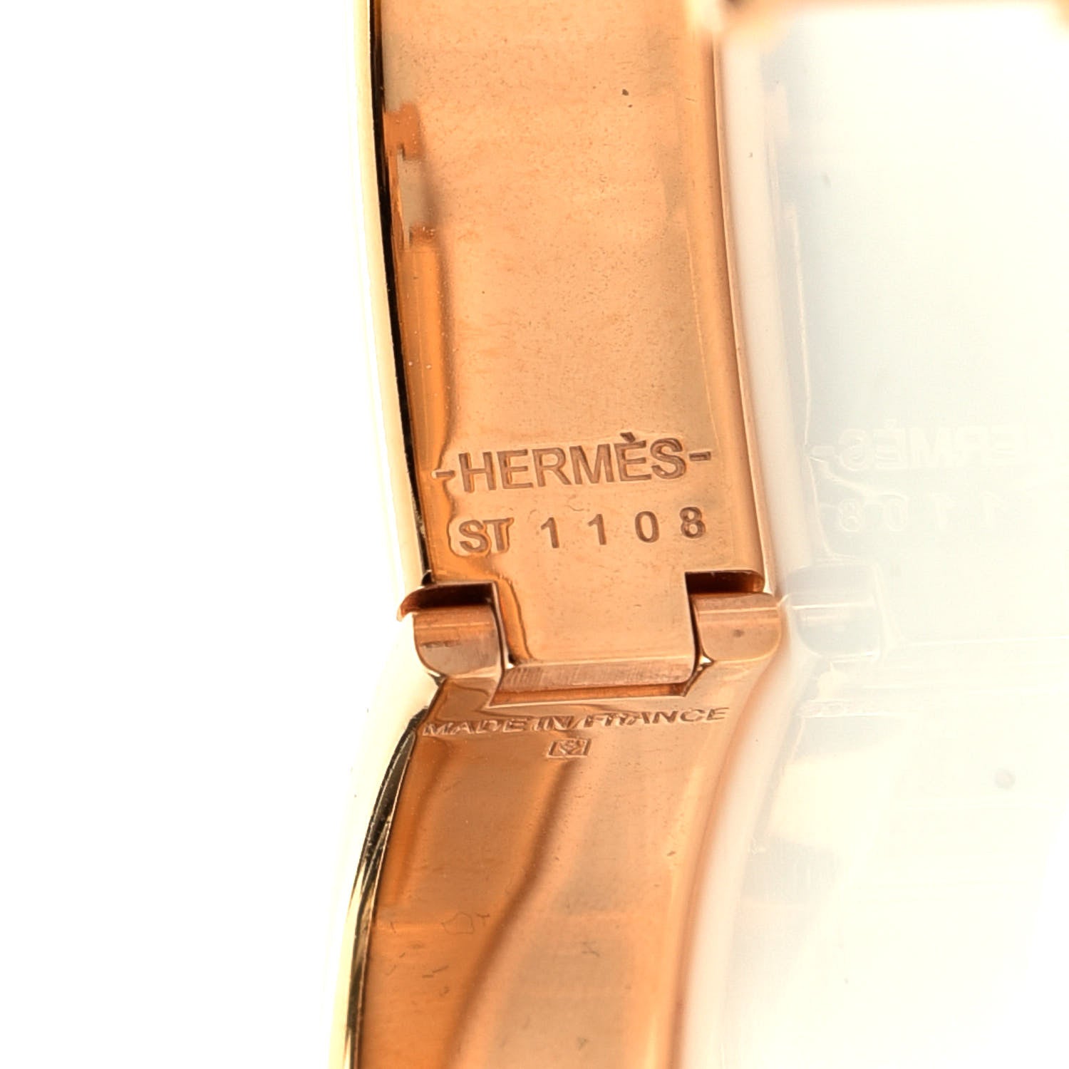 Hermes Enamel Narrow Clic Clac H Bracelet PM Rose Cassata 3 of 3