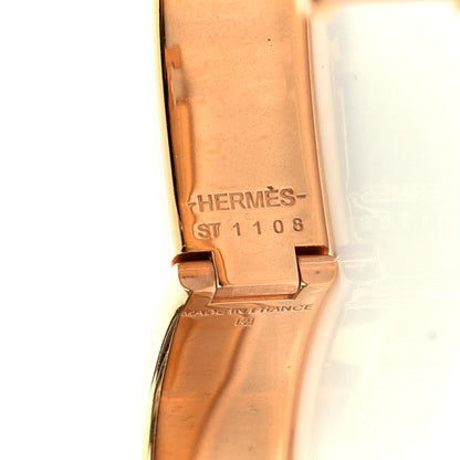 Hermes Enamel Narrow Clic Clac H Bracelet PM Rose Cassata 3 of 3