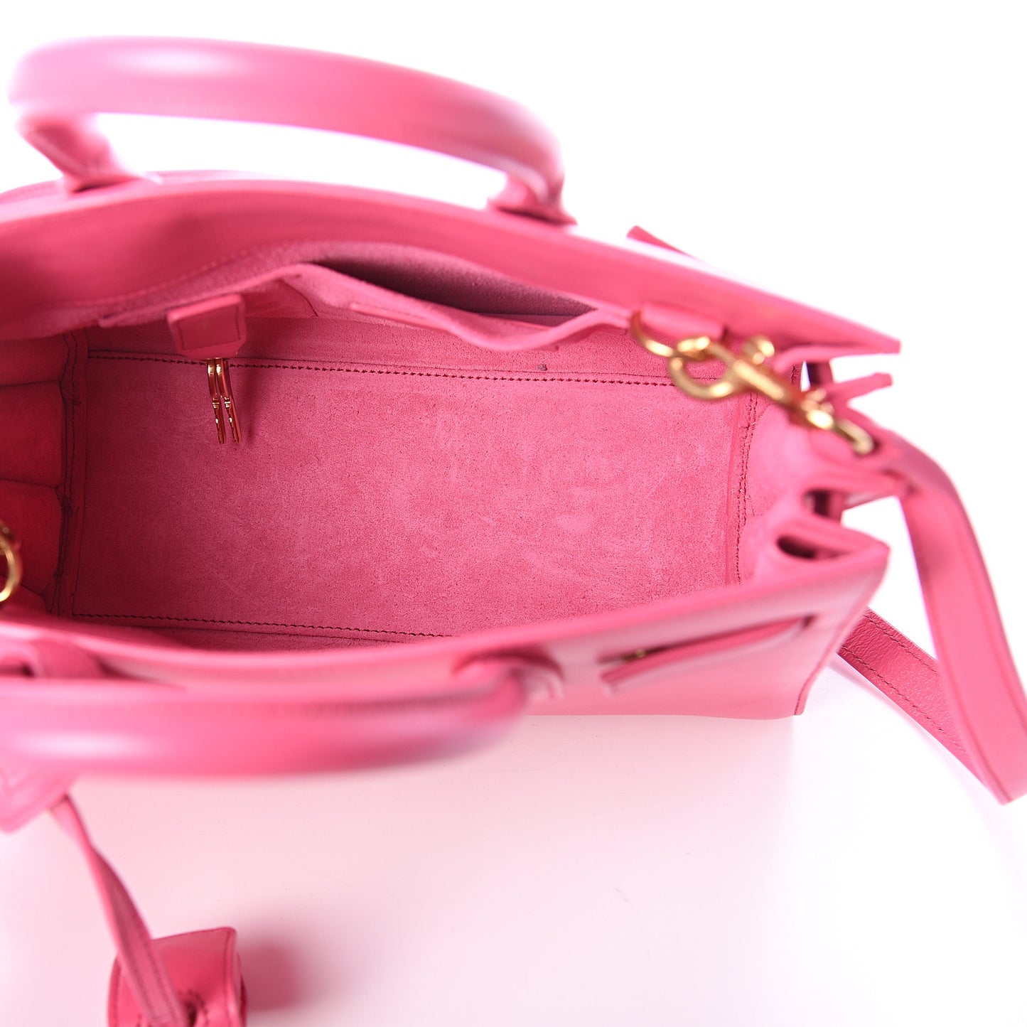 Calfskin Nano Sac De Jour Lipstick Fuchsia