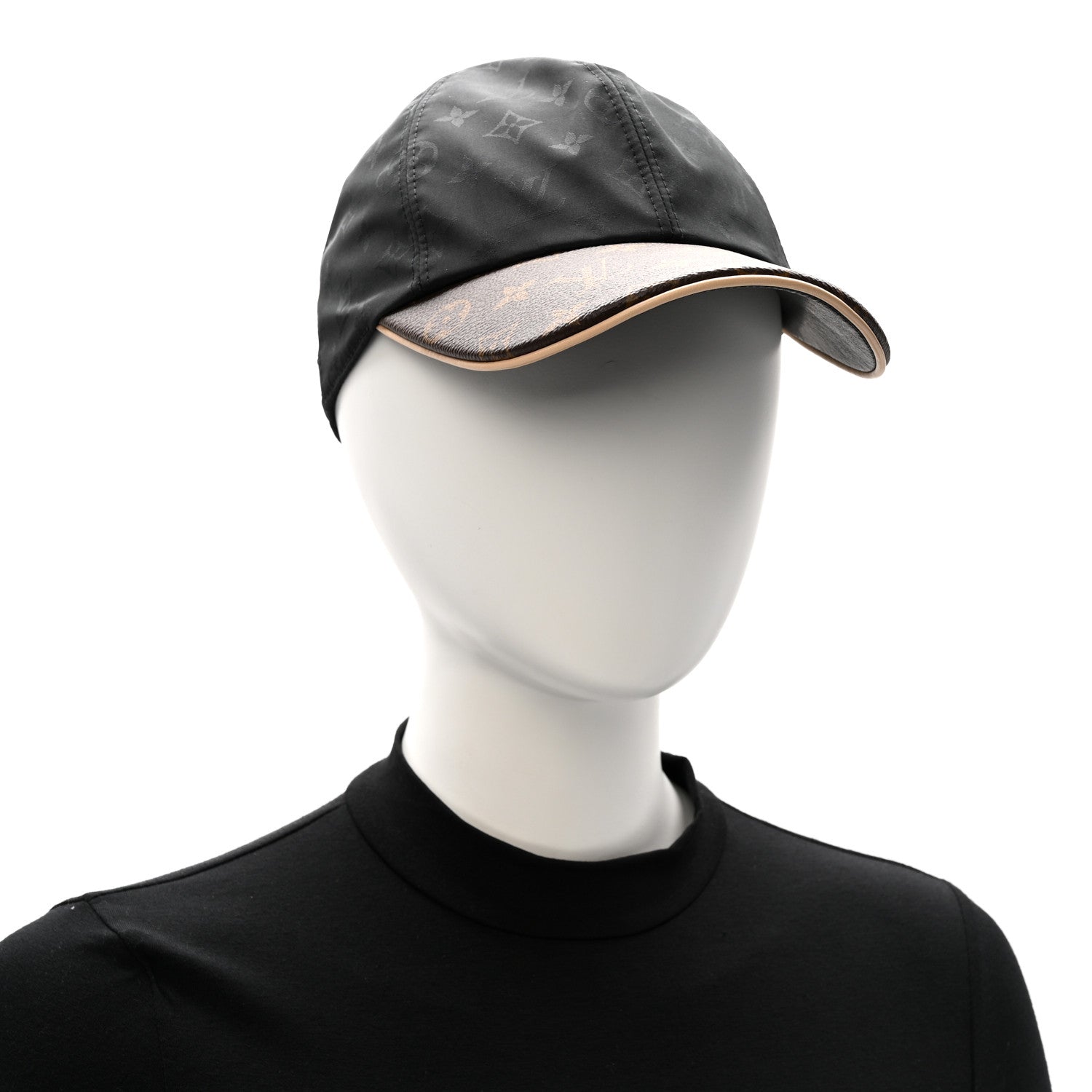 Louis Vuitton Polyester Silk Monogram LV Get Ready Cap M Black 2 of 9
