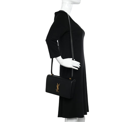 Saint Laurent Calfskin Monogram Small Dylan Shoulder Bag Black 2 of 11