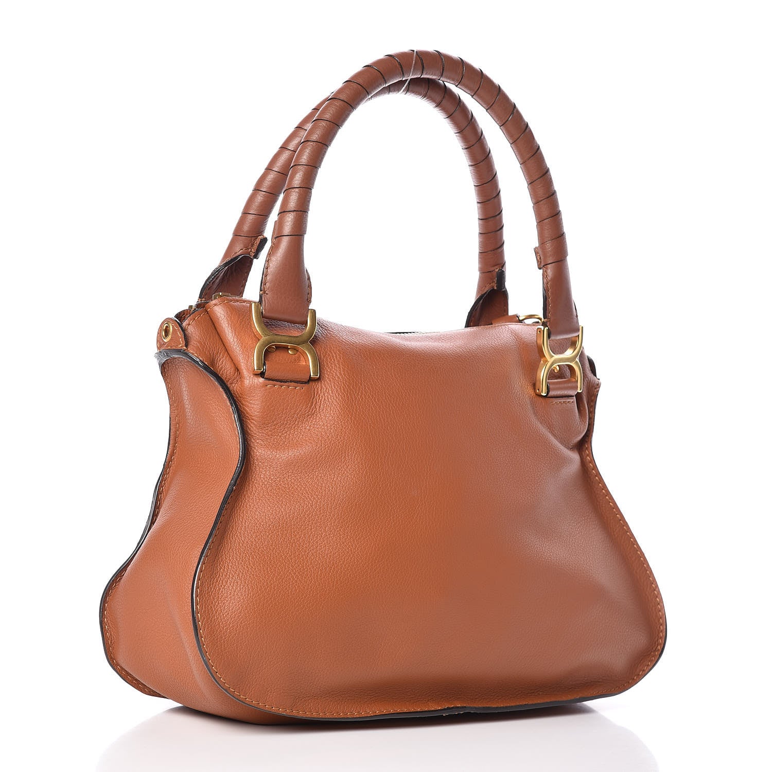 Chloe Calfskin Medium Marcie Satchel Tan 3 of 10