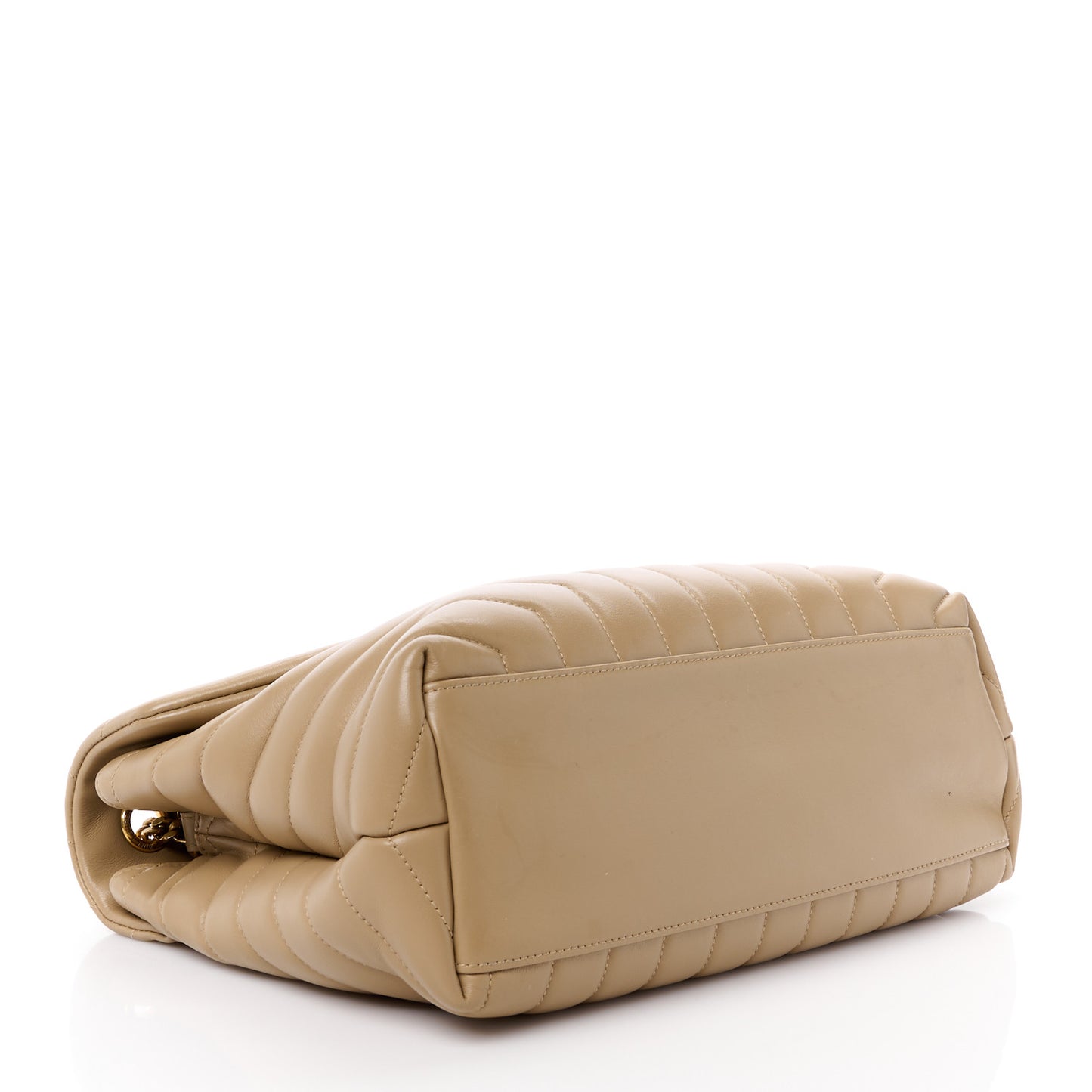 Calfskin Y Quilted Monogram Medium Loulou Chain Satchel Dark Beige