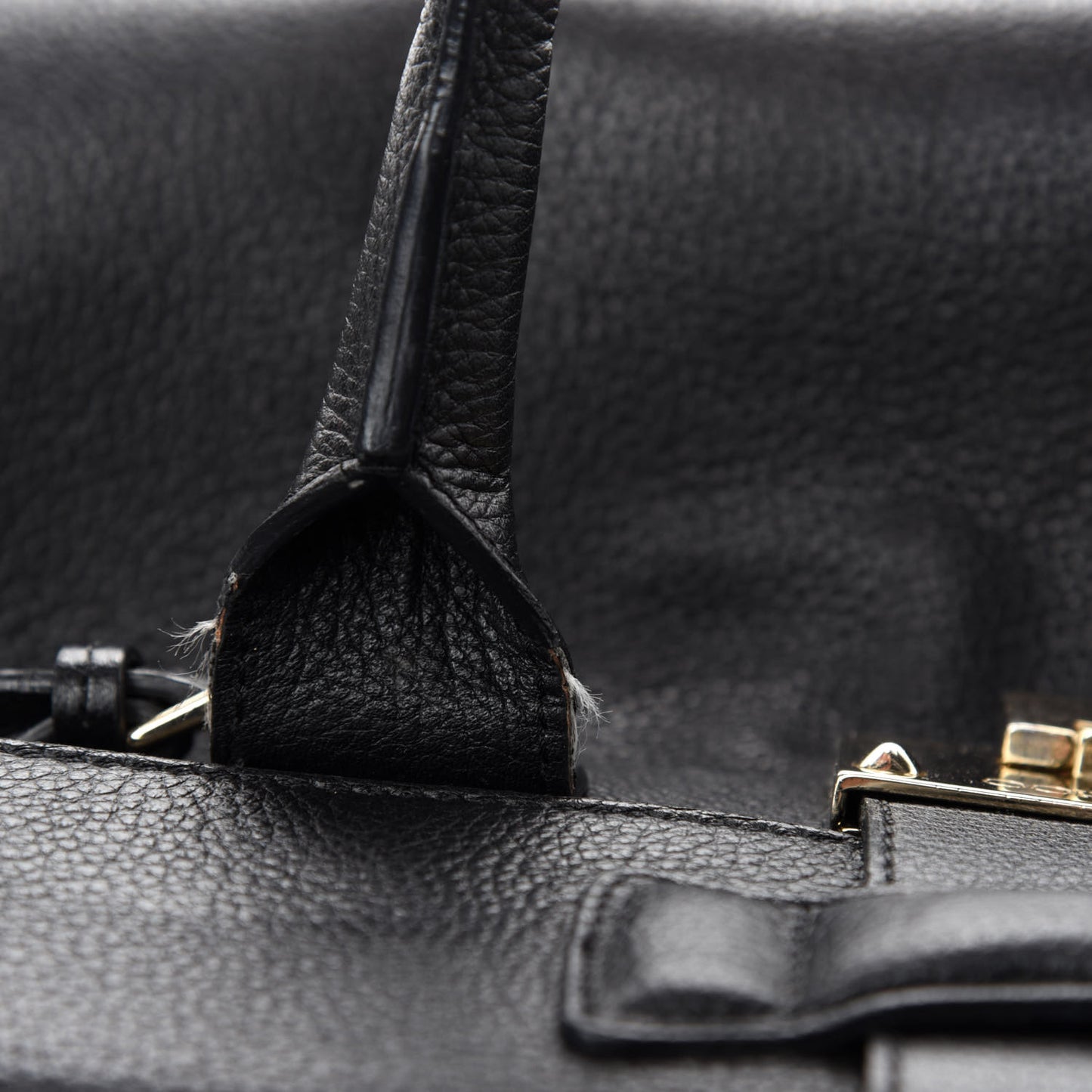 Calfskin Large Rosalie Satchel Black