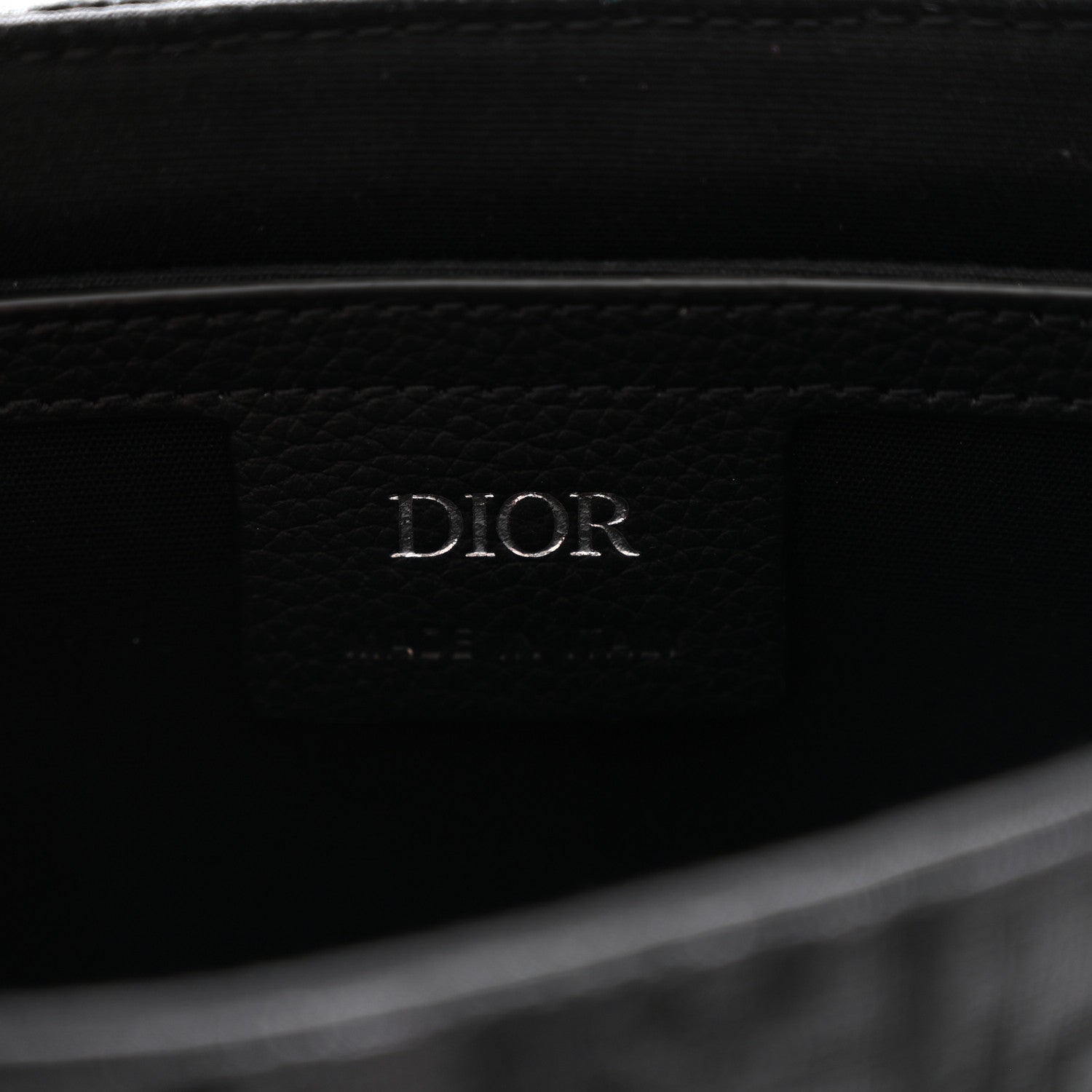 Christian Dior Oblique Jacquard Grained Calfskin Mini Saddle Messenger Bag With Flap Black 6 of 11