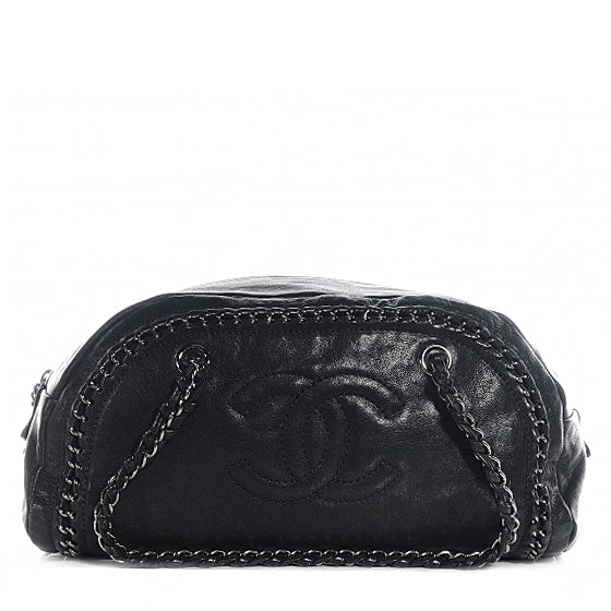 Chanel Leather Luxe Ligne Medium Bowler Black 1 of 4