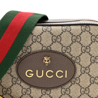 Gucci GG Supreme Monogram Web Neo Vintage Shoulder Bag Beige New Acero Crop 8 of 11