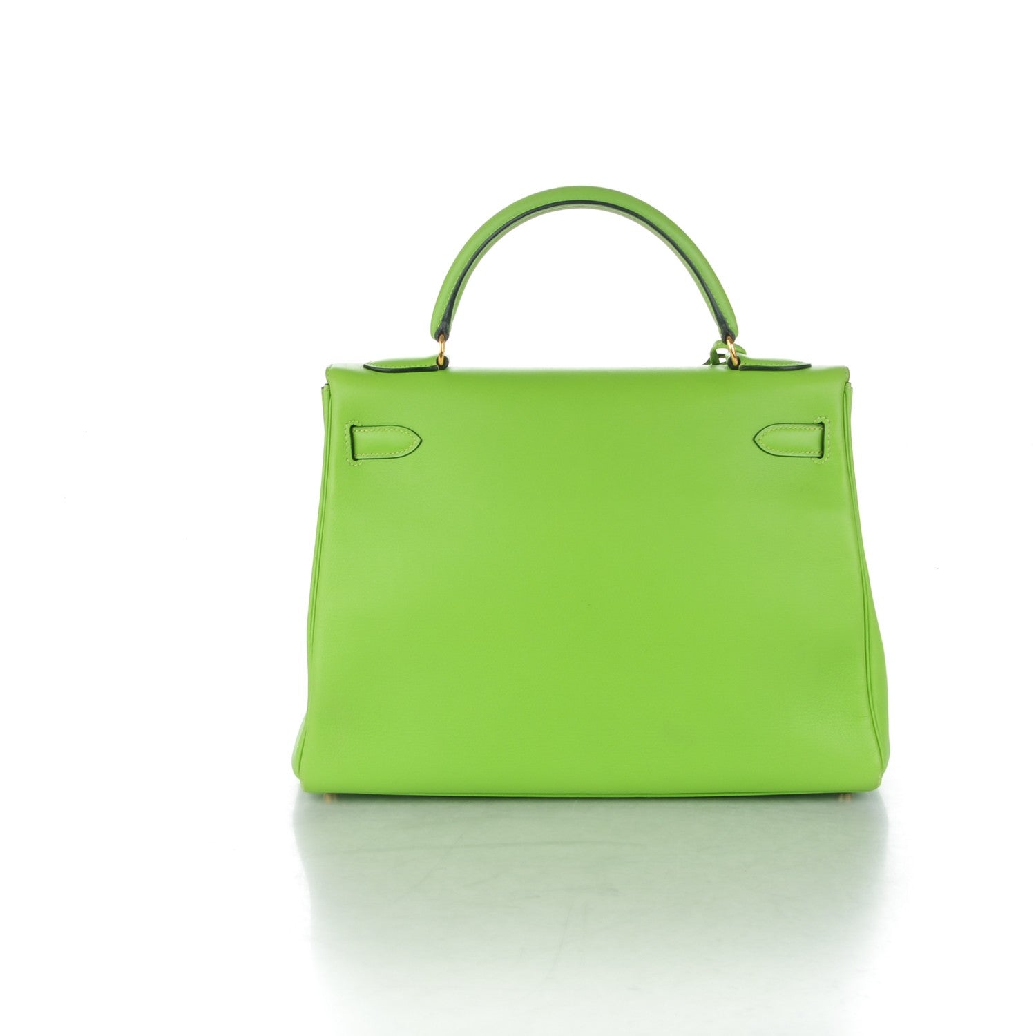 Hermes Veau Gulliver Kelly Retourne 32 Vert Cru 4 of 27