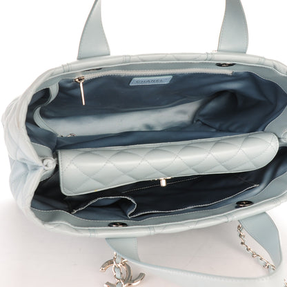 Chanel Lambskin Quilted Daily Shopping Tote Light Blue 5 of 11