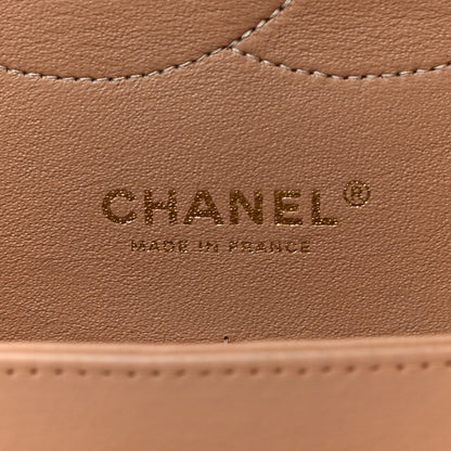 Chanel Lambskin Quilted Jumbo Double Flap Dark Beige 3 of 11