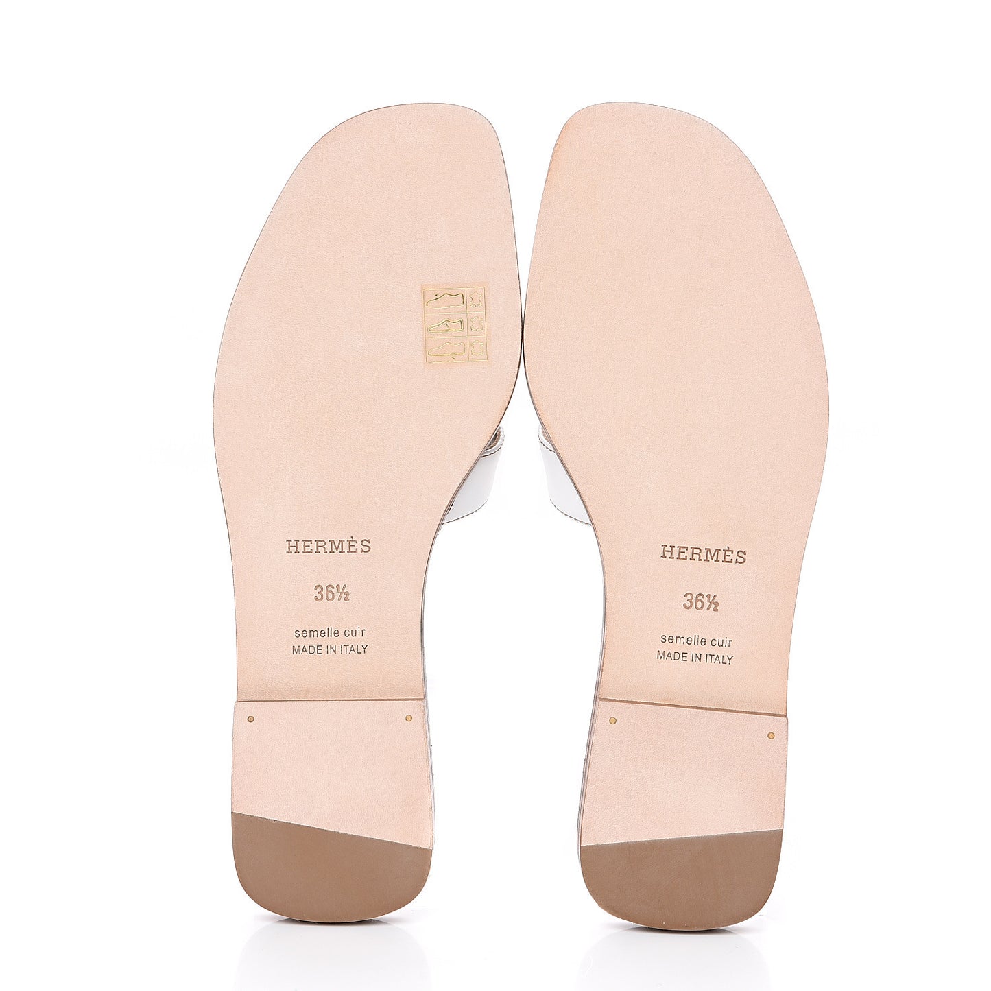 Box Calfskin Oran Sandals 36.5 White