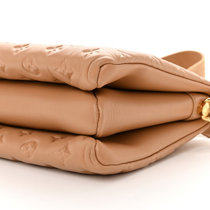 Louis Vuitton Lambskin Embossed Monogram Coussin PM Camel 11 of 13