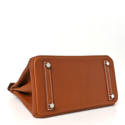 Hermes Natural Barenia Faubourg Birkin 25 Fauve 5 of 12