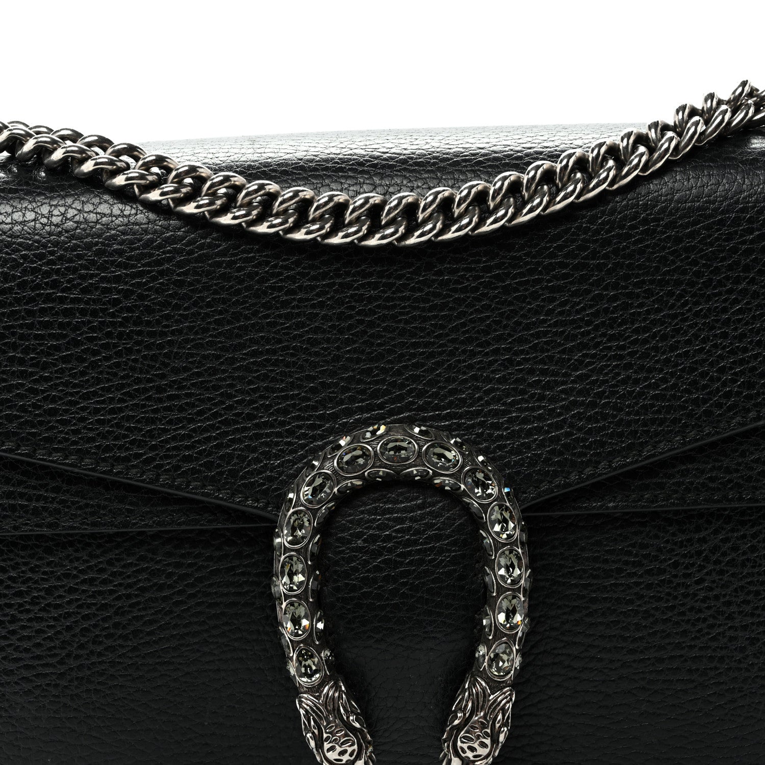 Gucci Pebbled Calfskin Small Dionysus Shoulder Bag Black 8 of 11