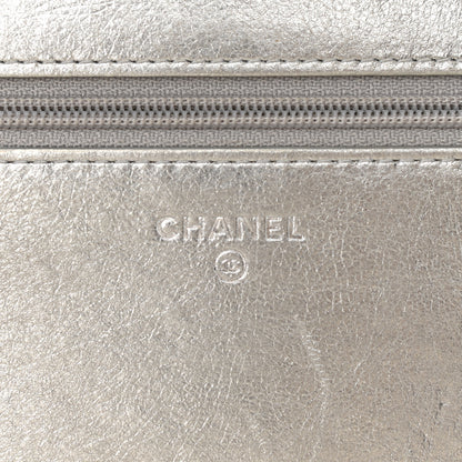 Chanel Metallic Lambskin Wallet on Chain WOC Silver 6 of 14