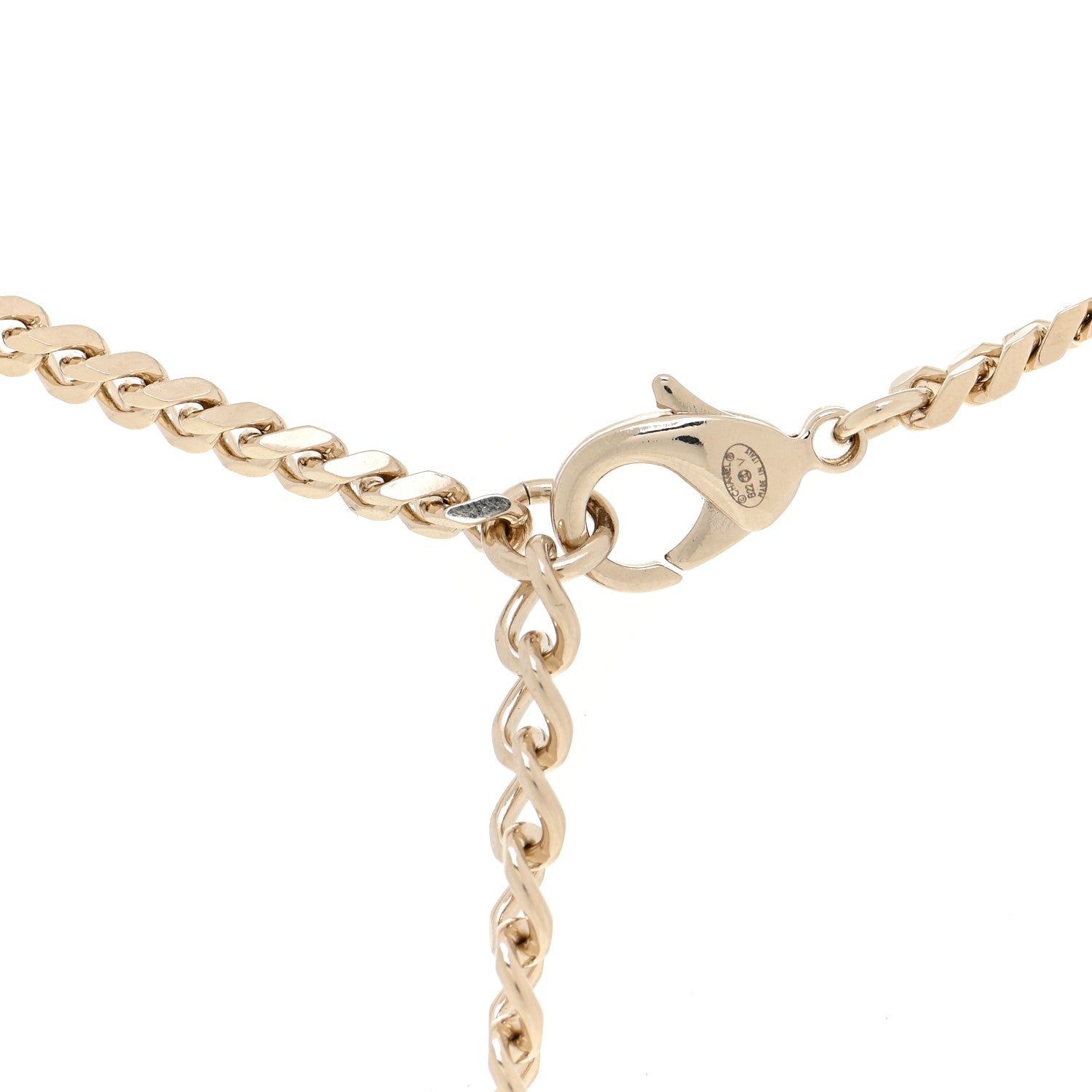 Chanel Crystal Chain CC Link Choker Gold Silver 5 of 6