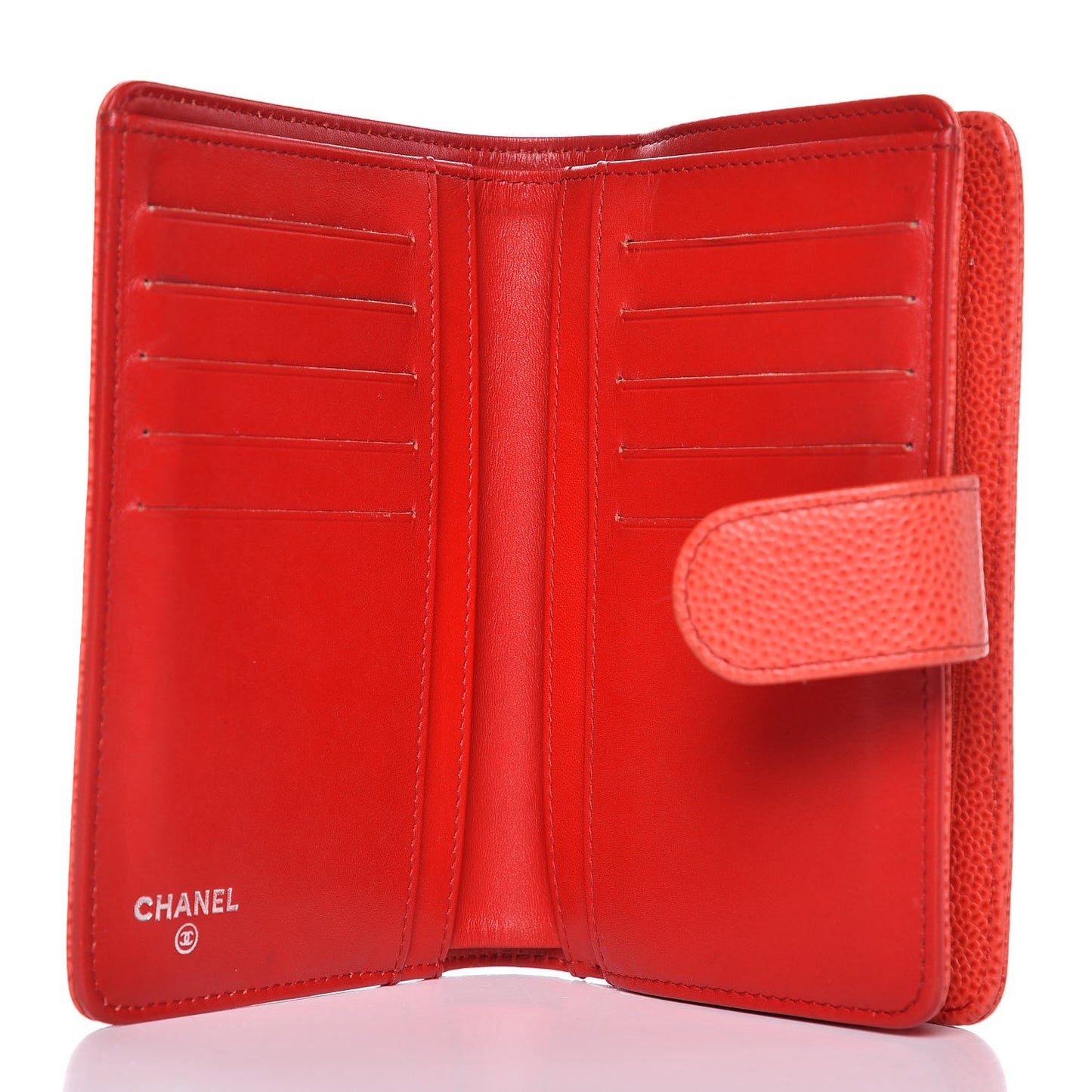 Caviar Timeless CC French Wallet Orange