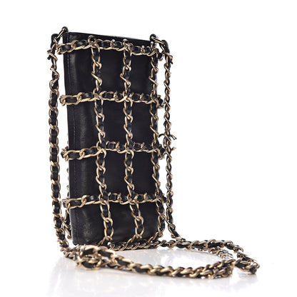 Chanel Lambskin Tech Me Out Clutch With Chain Black 3 of 12